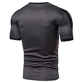 preiswerte Basic-T-Shirts-Herren T-Shirt mit Knöpfen T Shirt T-Shirt Kurzarmshirt Kurzarm V Ausschnitt Sommer Frühling Farbblock Mode Designer Basic Knöpfe Urlaub Straße Ausgehen Schwarz Weiß Wein Top T-Shirt für Herren