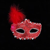 levne Maska-Karnevalová maska Maska Halloween rekvizity Dospělé Dámské Poloviční obličej Výkon Párty Plesová maškaráda Karneval Mardi Gras Jednoduchý karnevalový kostým