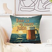 billige &quot;Quotes&amp;Saying Style&quot;-Øl Entusiast Dekorative Kasteputer Deksel 1PC Myk Kvadratisk Sofa Pute Sak Puteputer Soverom Stue Sofa Stol