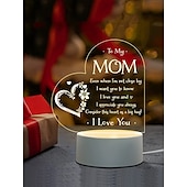 preiswerte Partybedarf-graviertes Nachtlicht für Mama – perfektes Geschenk von Tochter oder Sohn zum Muttertag, zu Weihnachten, zum Valentinstag – USB-betriebene LED-Lampe mit klarem Text &amp;schöne Muster