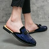 preiswerte Clogs &amp; Pantoletten für Herren-Herren-Slipper aus braunem Wildleder mit metallisch-goldenen Nieten und Schleifenakzent – stilvolle Freizeit-Loafer für den Alltag und besondere Anlässe