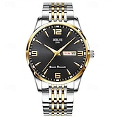 preiswerte Quarz-Uhren-1 Herren Sport Stahlband Uhr Leuchtet Im Dunkeln Kalender Wochenanzeige Licht Luxus All-In-One Legierung Mode Ultra-Dünn Digital Herren Business Uhr