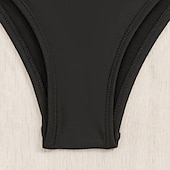 abordables Maillots une pièce et tankinis-Femme Maillot de bain 1 pièce V Profond Maillots de Bain Couleur Pleine Maillots de Bain Noir Respirable Séchage rapide Poids Léger Sans Manches - Natation Surf Plage Eté Printemps