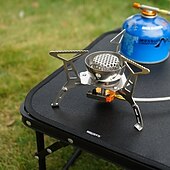 abordables Cuisine de camping-1pc camping extérieur silicone ignifuge tissu durable résistant à la chaleur imperméable tapis ignifuge pour barbecue grill camping cuisinière sécurité extérieur cuisson protection idéal pour foyers