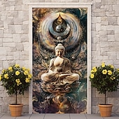levne Kryty dveří-Bohemian Buddha Dveřní Dekorace Dveřní Kryty Dveřní Gobelín Dveřní Závěs Dekorace Pozadí Vnitřní/Venkovní Dveřní Banner pro Vchodové Dveře Usedlosti