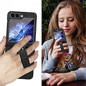 tanie Etui do telefonów Samsung-Etui na telefon do Samsung Galaxy Z Flip 6 Z Flip 5 Z Flip 4 Tylny pokrowiec Odporny na wstrząsy Retro PU skóra