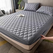 abordables Parures de draps-Protector de matelas imperméable Matelas matelassé Housse de matelas ajustée Protéger le lit Housse de lit épaisse Antidérapante Draps ajustés avec poche profonde Silencieux Hypoallergénique