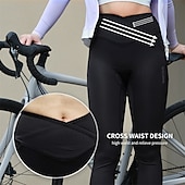 cheap Women&#039;s Pants, Shorts &amp; Skirts-WOSAWE Women&#039;s Cycling Tights Cycling Pants Bike Pants Bike Tights Relaxed Fit Sports Breathable Quick Dry Comfortable Black Grey Clothing Apparel Bike Wear