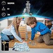 billige Byggeleker-mega maid spaceballs kreativt byggesett for voksnebarn skrivebordsbyggesett leketøy jul bursdagsgave (362 stk)