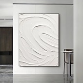 cheap Landscape Paintings-Large hand painted White abstract in huge size oil painting  spure white 3D wall art large abstract painting modern minimalist painting textured abstract oil painting wall art painting