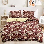 cheap 100% Cotton-100% Cotton Duvet Cover Set Tree Pattern Set Soft 3-Piece Luxury Bedding Set Home Decor Gift King Queen Duvet Cover