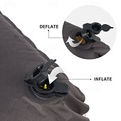 baratos Equipamento para dormir-1pc almofada de esponja 3d ao ar livre com travesseiro inflável automático confortável travesseiro de viagem fácil inflar desinflar para acampamento caminhadas descanso pescoço apoio compacto e leve