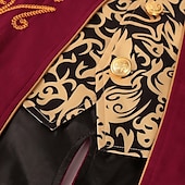 tanie Odzież wierzchnia-Retro / vintage Średniowieczne Renesansowa Płaszcz Frak Ren Faire Książę Wampir Szlachcic Żakard Męskie Królewski Steampunk Halloween Karnawał Bal maskowy Karnawał Spektakl LARP Dla dorosłych Płaszcz
