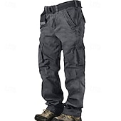 economico Pantaloni cargo-Per uomo Pantaloni cargo Pantaloni da lavoro Pantaloni da escursione Multi tasca Gamba dritta Liscio Traspirazione umidità Indossabile Lunghezza intera Esterno Giornaliero Campeggio e hiking Di