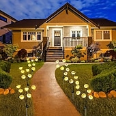 abordables Luces de paisaje-2 piezas de medusas de fibra solar para exteriores, luz enchufable para patio, jardín, césped, camino, boda, festival, ambiente decorativo