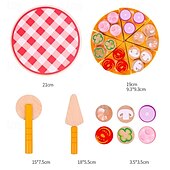 halpa Opetuslelut-lasten koulutus käytännön pizzasimulaatiolelut puinen simulaatio leikkitalo sienipizza leikattu ja leikkilelut