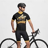 levne Pánské oděvní soupravy-Pánské Cyklodres a kraťasy Krátký rukáv Horská cyklistika Silniční cyklistika Černá Komiks Jezdit na kole Spandex Sportovní Komiks dopis a číslo Oblečení