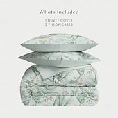 baratos 100% algodão-Capa de Edredom com Padrão Floral Tamanho Twin Conjunto de Cama Conjuntos de Colchas Capa Leve e Macia com 2 Fronhas para Verão Primavera
