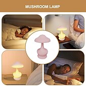 baratos Candeeiros de mesa-cogumelo luz noturna quarto lâmpada de mesa de cabeceira rgb atmosfera copo lâmpada usb recarregável lâmpada noturna para quarto dormitório sala de estar decoração para casa aniversário presente de
