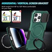 levne Pouzdra pro iPhone-telefon Carcasă Pro iPhone 16 Pro Max Plus iPhone 15 Pro Max Plus iPhone 14 13 12 11 Pro Max Plus Zadní kryt se stojánkem Magnetické Podpora bezdrátového nabíjení Retro PC