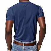 cheap Corduroy T shirts-Men's Corduroy Shirt Short Sleeve Shirt Tee Top Short Sleeve V Neck Spring &amp; Summer Summer Solid Color Pit Strip Sports Daily V Neck Warm Casual Outdoor Navy Blue Top Tee for Men