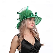 Недорогие Фасцинаторы и шляпы-женская церковная крещение свадьба шляпа-колокольчик чаепитие дерби платье шляпы-котелки