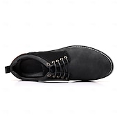 economico Semi-formale-scarpe casual oxford da uomo, sneakers eleganti con lacci blu e nere con dettagli in pelle scamosciata, calzature eleganti per lavoro, matrimoni e uso quotidiano