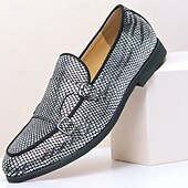 economico Semi-formale-mocassini da uomo firmati con doppia fibbia, tomaia in mesh testurizzato, scarpe casual eleganti per il lavoro e le occasioni speciali