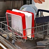 Недорогие Кухонная утварь и гаджеты-многоразовый лоток для хранения продуктов, лоток для хранения продуктов, штабелируемые лотки для хранения продуктов, экологически чистые штабелируемые лотки для хранения продуктов с эластичной крышкой