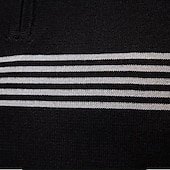 cheap Men&#039;s Elite Polo-Men&#039;s Polo Knit Polo Sweater Formal Work Turndown Quarter Zip Short Sleeve Striped Zip Up Stripe-Trim Spring Black White Khaki Polo