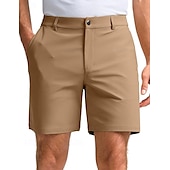 economico Pantaloni Corti da Cerimonia-Per uomo Pantaloncini Pantaloncini eleganti Pantaloncini estivi Pantaloncini da golf Tasche Gamba dritta Liscio Traspirante Asciugatura rapida Lunghezza del ginocchio Esterno Attività commerciale