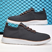 preiswerte Sneaker für Herren-marineblaue Strick-Sneaker für Herren mit Schnürung und gepolsterter Sohle für bequemes Tragen im Alltag