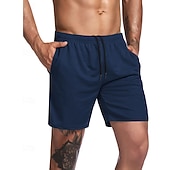 baratos Calções Estilo Casual-Homens Shorts ativos Shorts de moletom Calção Shorts de verão Bolsos Com Cordão Cintura elástica Tecido Conforto Curto Esportes Diário Para Noite Moda Casual Preto Verde Tropa Micro-Elástica
