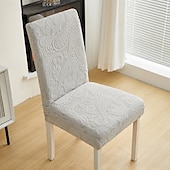 abordables Cubierta de sillón y silla sin brazo-Fundas para sillas de comedor de forro polar: elásticas y extraíbles &amp;lavable