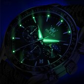 cheap Quartz Watches-New Olevs Men&#039;S Business Watch Luminous Calendar Moon Phase Display Multi-Functional Quartz Watch Nylon Strap Waterproof Sports Watch
