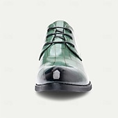 economico Formale-scarpe stringate in similpelle con motivo coccodrillo bordeaux da uomo, eleganti calzature formali per lavoro, matrimoni e occasioni speciali