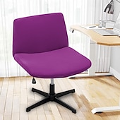 ieftine Futon Sofa Cover-Huse pentru scaun fără brațe, huse moale pentru scaun de birou, rezistente la zgârieturi de pisică