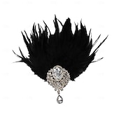 abordables Accesorios y más-Retro Antiguo 1920s Tocados Baile de Máscaras Diadema de estilo flapper El gran Gatsby charlestón Pluma Disfraz Mujer Víspera de Todos los Santos Carnaval Mascarada Fiesta de Cóctel Fiesta de baile