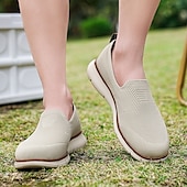billige Sneakers til herrer-slip-on strikkede joggesko for menn, pustende mesh-overdel med komfortabel passform, uformelle lette sko for hverdags- og utendørsaktiviteter