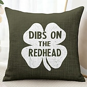 voordelige Vakantie kussensloop-Sint Patrick's Dag Decoratieve Toss Kussens Hoes 1PC Zachte Vierkante Bank Kussenhoes Sloop voor Slaapkamer Woonkamer Bank Stoel Iers