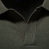voordelige Heren Elite Polo-Voor heren Polo Gebreide polo Formeel Werk Meeuwenhalsband Korte mouw Kleurenblok Lapwerk Zomer Marineblauw Khaki Leger Groen Polo