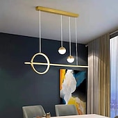 cheap Cluster Design-LED Pendant Light Kitchen Island Light Modern Black Gold 80cm Lantern Desgin Pendant Light Metal Painted Finishes Modern 220-240V 110-120V
