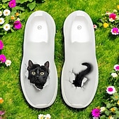 abordables Baskets femme-Baskets Flyknit à enfiler avec motif imprimé chat, tige respirante et semelle confortable pour un port décontracté et amusant