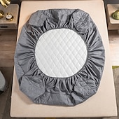 cheap Sheets &amp; Pillowcase-Queen Full King Protective Bed Cover Waterproof Mattress Protector Quilted Fitted Mattress Pad Bed Protector Elastic Thick Anti-slip Fitted Sheet with Deep Pocket Noiseless Hypoallergy