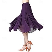 economico Abbigliamento da Pratica-gonna da ballo da sala da donna lunga swing valzer latino salsa danza del ventre flamenco costume