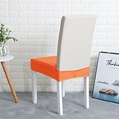 levne potah na židli-voděodolné potahy na jídelní židle pu kožené potahy na židle bez zadních potahů snímatelný omyvatelný chránič židle