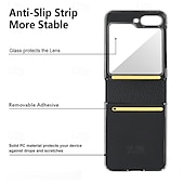 cheap Samsung Cases-Phone Case For Samsung Galaxy Z Flip 6 Z Flip 5 Z Flip 4 Z Flip 3 Back Cover Mirror Shockproof Retro PU Leather