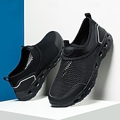 Недорогие Мужские кроссовки-мужские серые сетчатые кроссовки без застежек с амортизирующей подошвой для легкости и комфорта при активном образе жизни