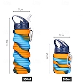 ieftine Bucătăria de tabără-sticlă de apă pliabilă din silicon - etanșă, fără bpa  &amp; economie de spațiu pentru drumeții  &amp; voiaj
