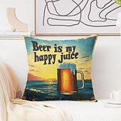billige &quot;Quotes&amp;Saying Style&quot;-Øl Entusiast Dekorative Kasteputer Deksel 1PC Myk Kvadratisk Sofa Pute Sak Puteputer Soverom Stue Sofa Stol